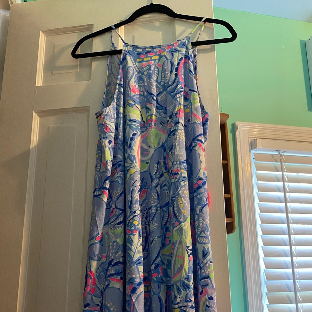 lilly pulitzer blue printed sundress